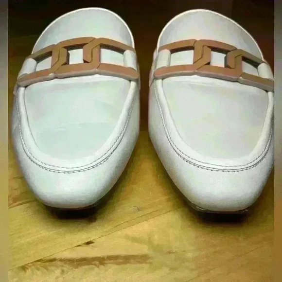 Rockport Total Motion Laylani Cream White Chain Link Mule Slides Flats Sz 6.5 - Picture 2 of 9